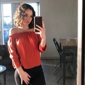 Off the shoulder blouse